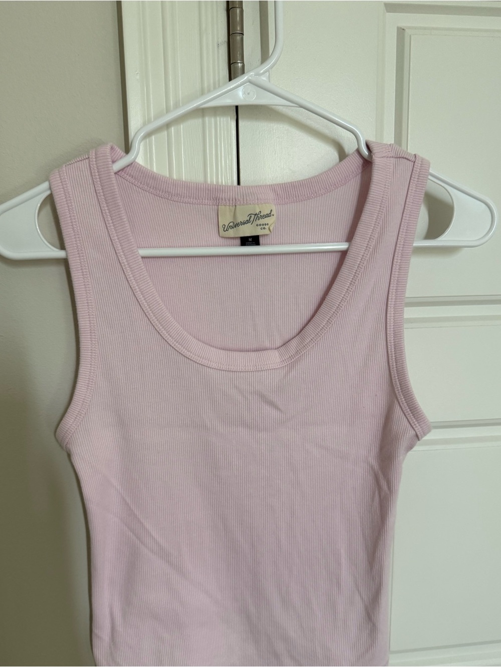 Universal Thread Light Pink Ribbed Scoop Tank